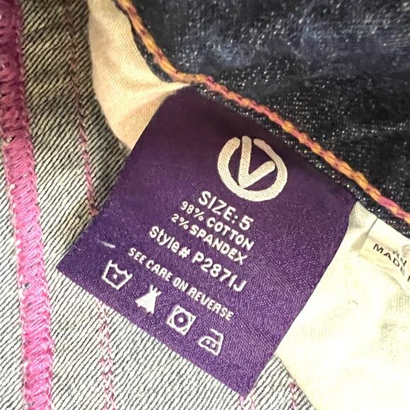 Vigoss Jeans Distressed Bootcut Medium Wash Blue Stretch Denim Women's Juniors 5 - Picture 4 of 13